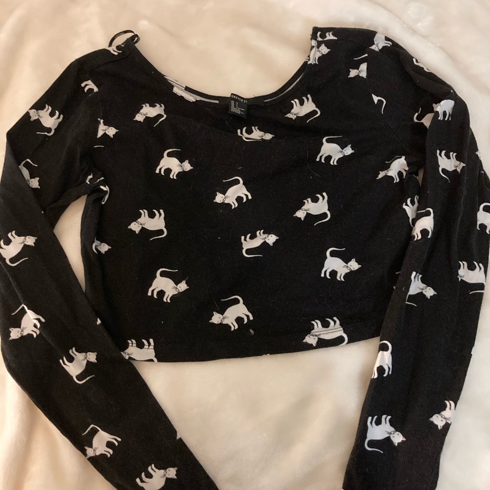 Forever 21 cat crop top